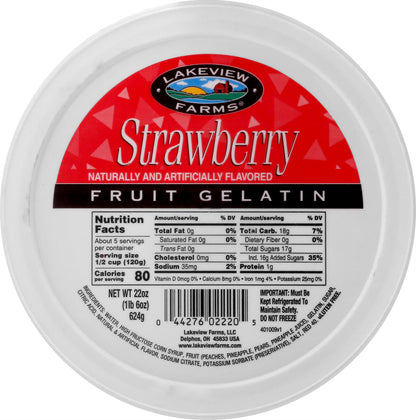 Lakeview Farms Strawberry Fruit Gelatin 22 oz