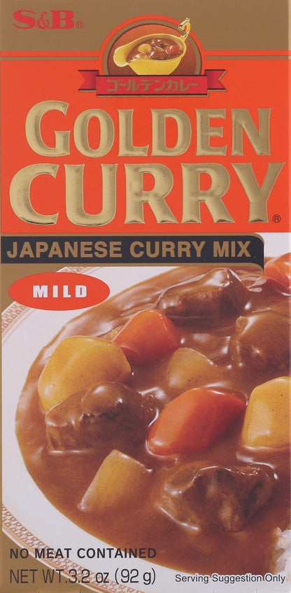 S&B Golden Curry Mild Japanese Curry Mix Box 3.2 oz Box