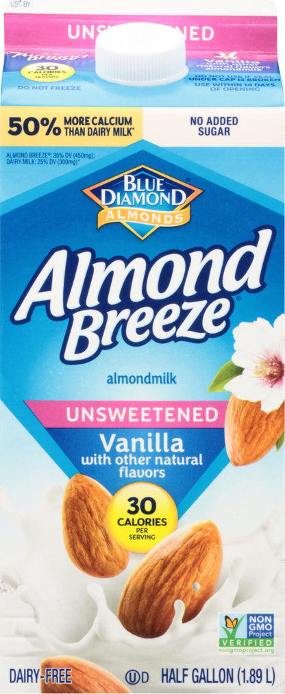 Almond Breeze Unsweetened Vanilla Almondmilk 0.5 gl