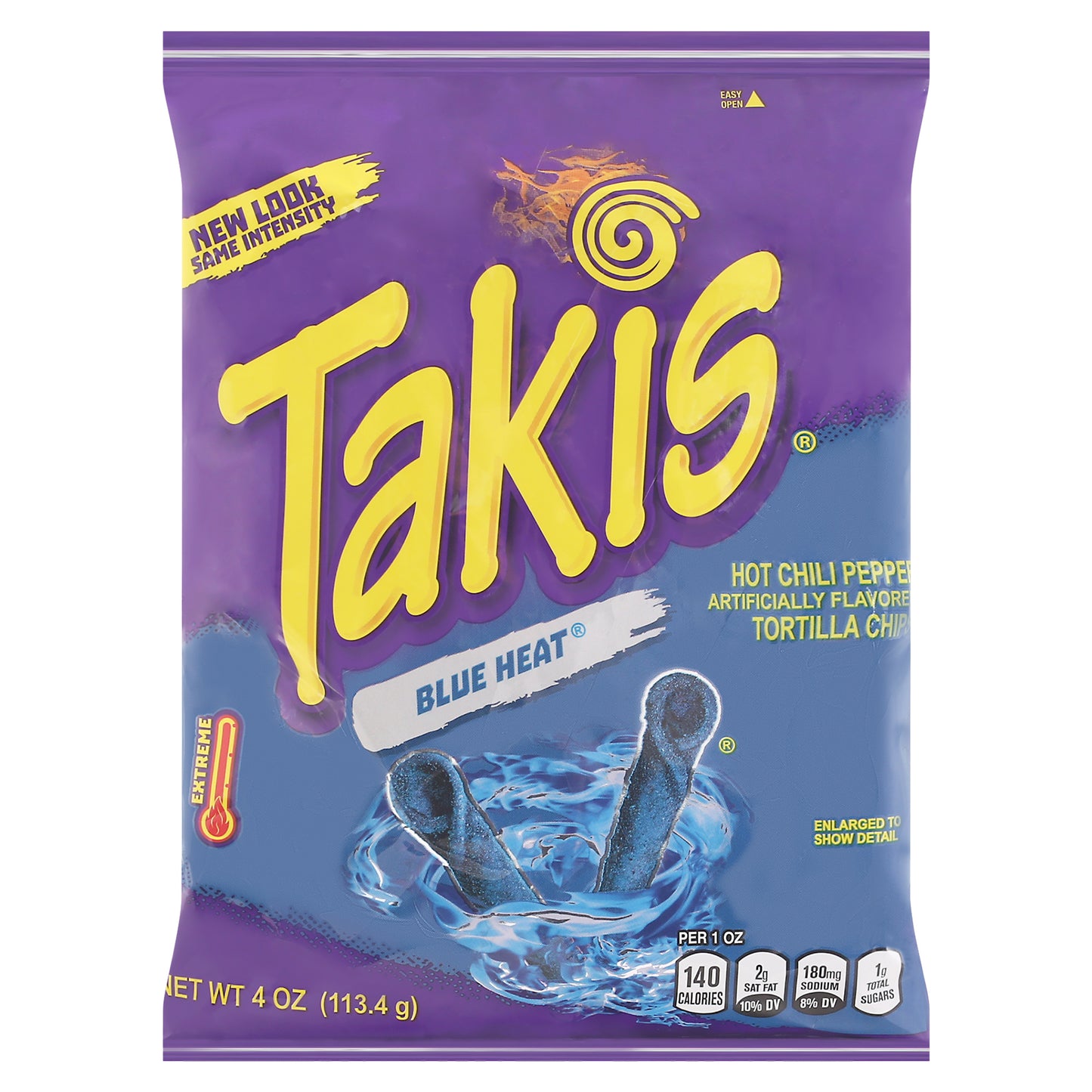 Takis Blue Heat Hot Chili Pepper Tortilla Chips 4 oz