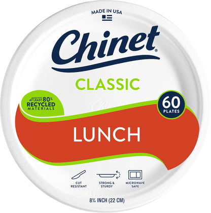 Chinet Classic Lunch 8.75 Inch Plates 60 ea
