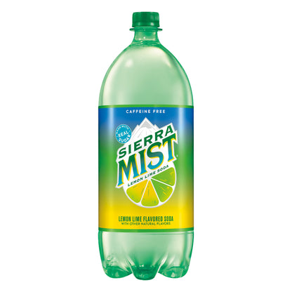 Sierra Mist Caffeine Free Lemon Lime Flavored Soda 2 lt