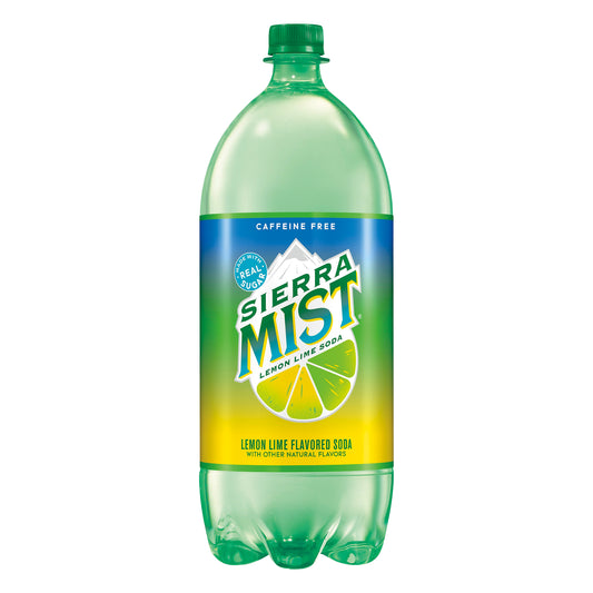 Sierra Mist Caffeine Free Lemon Lime Flavored Soda 2 lt