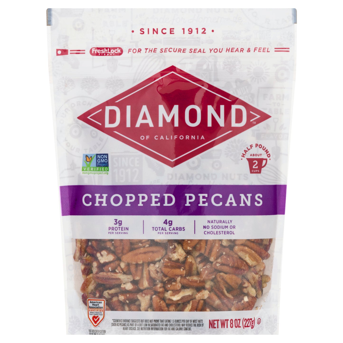Diamond Chopped Pecans 8 oz