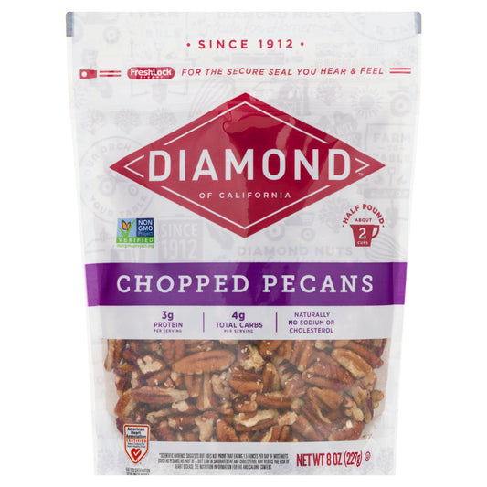 Diamond Chopped Pecans 8 oz