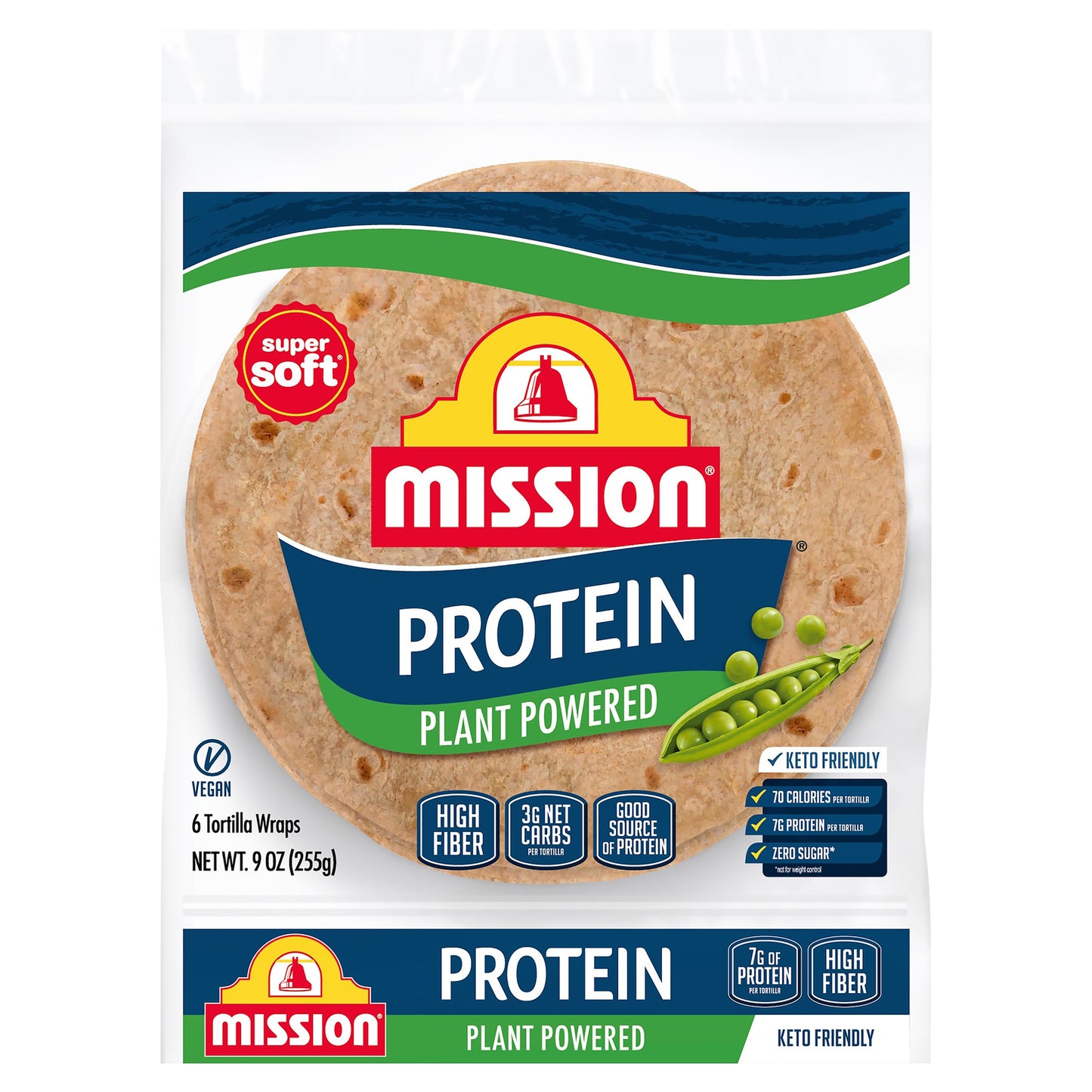 Mission Protein Tortilla Wraps, 6 Count