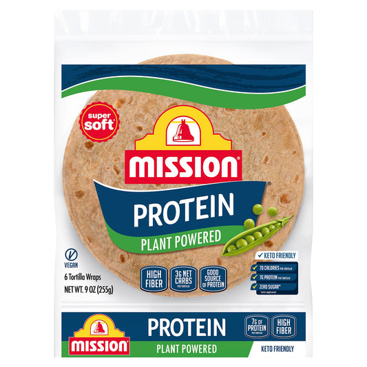 Mission Protein Tortilla Wraps, 6 Count
