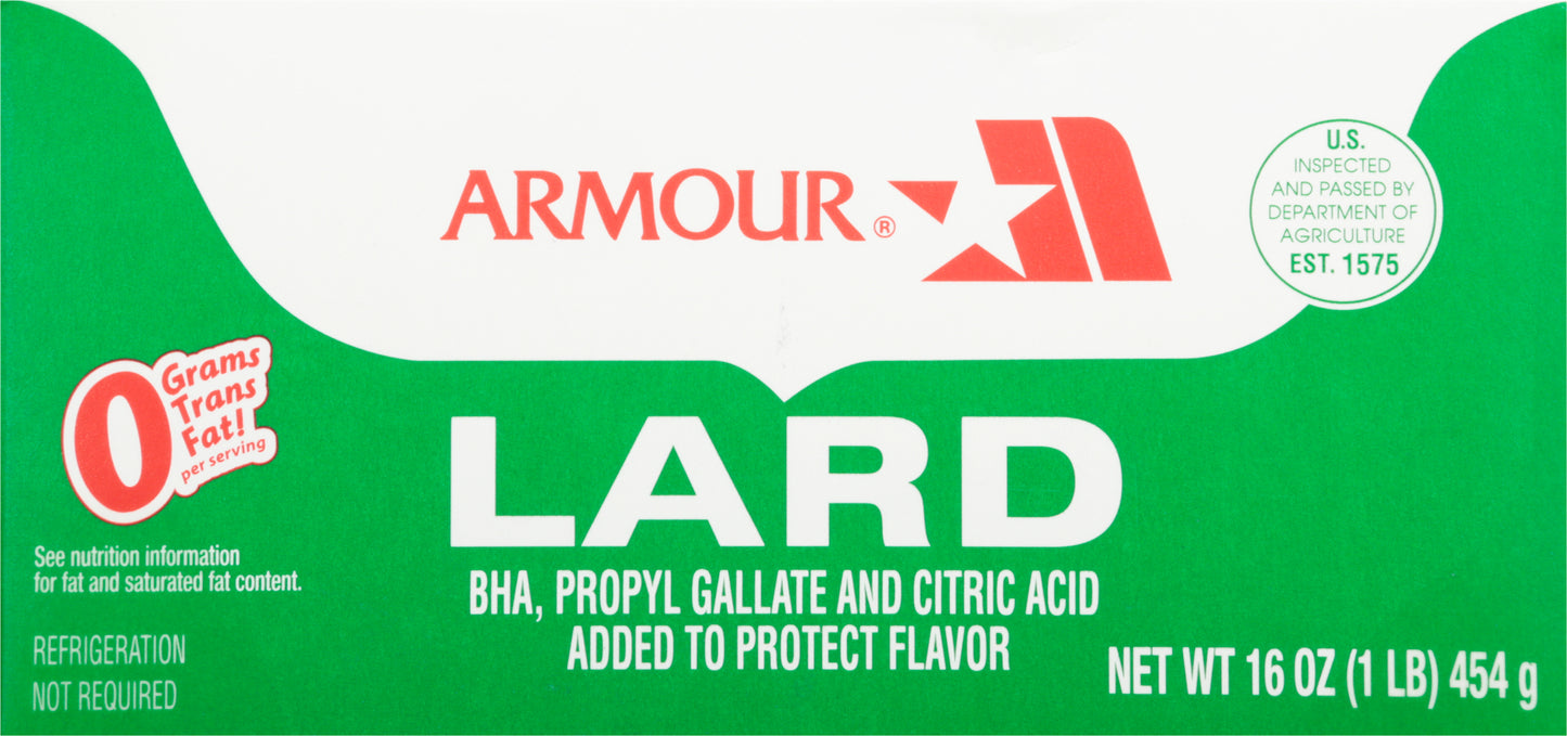 Armour Lard 16 oz