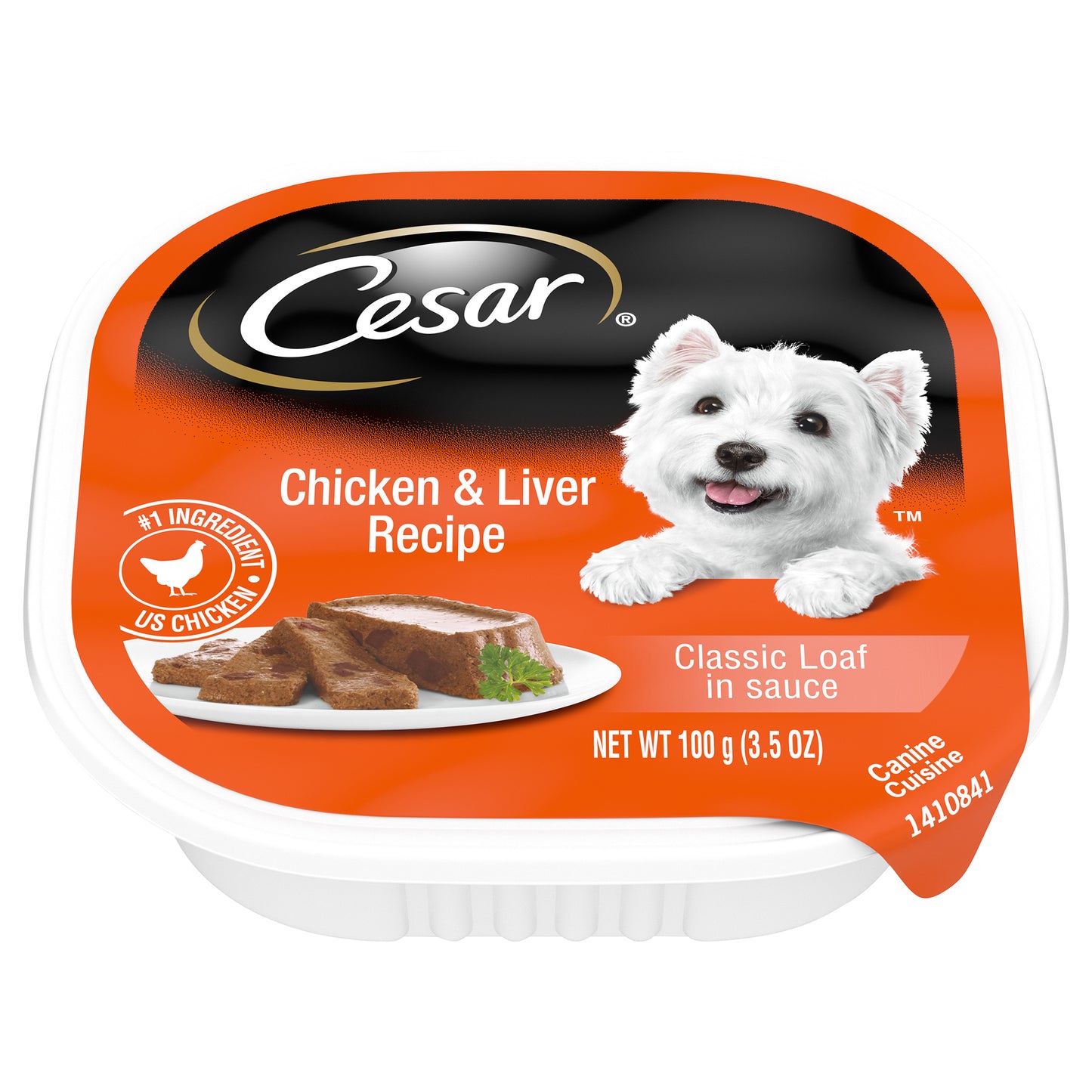 Cesar Chicken & Liver Recipe Classic Loaf in Sauce Canine Cuisine 3.5 oz