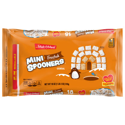 Malt O Meal Mini Spooners Frosted Cereal 18 oz
