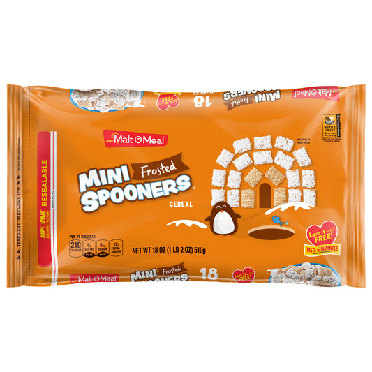 Malt O Meal Mini Spooners Frosted Cereal 18 oz