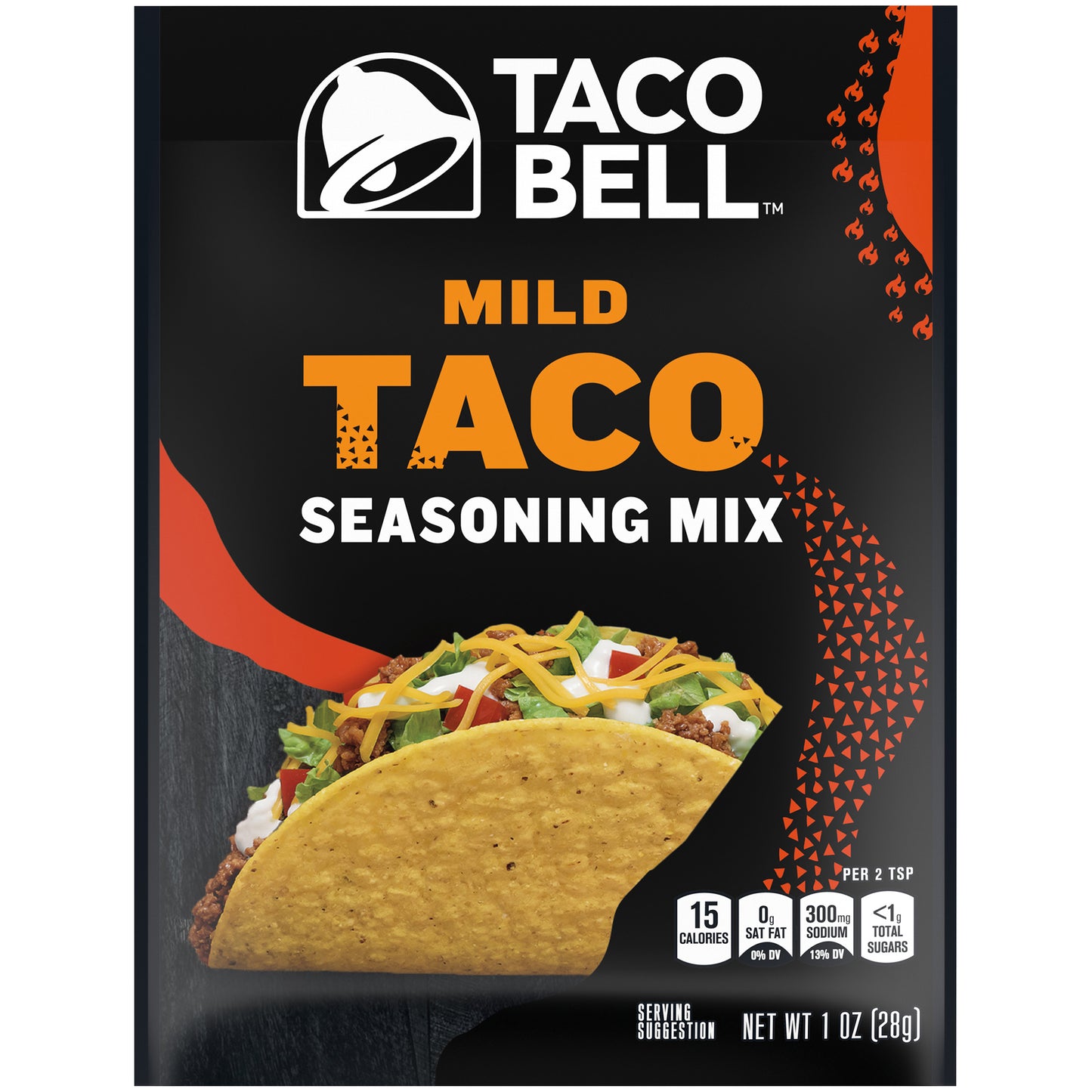 Taco Bell Mild Taco Seasoning Mix, 1 oz Packet