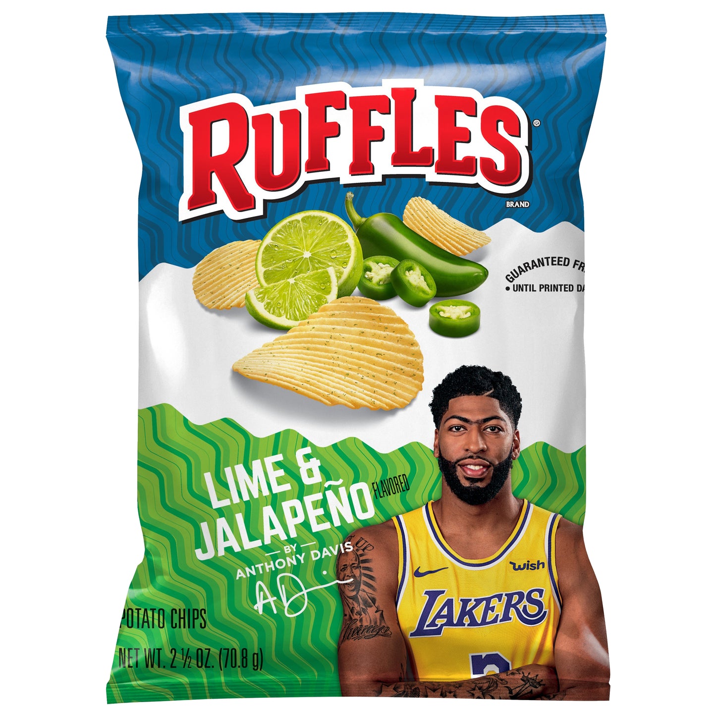 Ruffles Lime & Jalapeno Flavored Potato Chips 2.5 oz