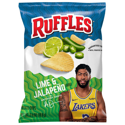 Ruffles Lime & Jalapeno Flavored Potato Chips 2.5 oz