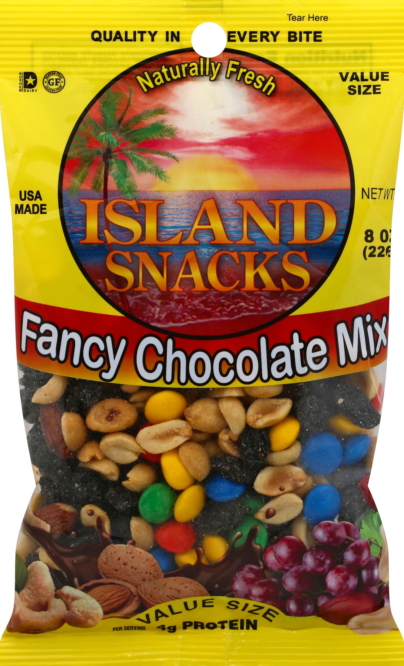 Island Snacks Chocolate Mix 8 oz