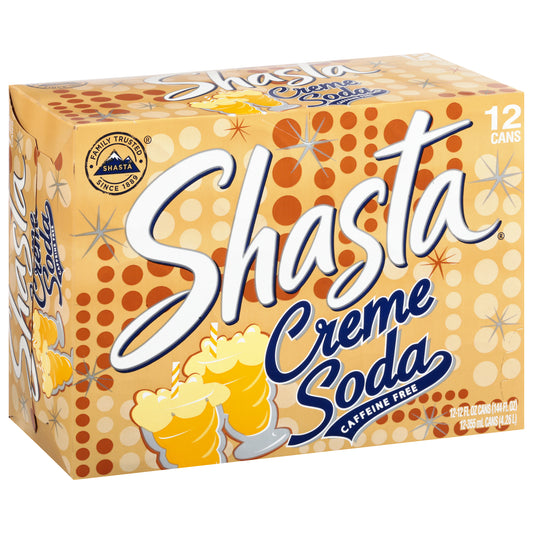Shasta Caffeine Free Creme Soda 12 - 12 fl oz Cans