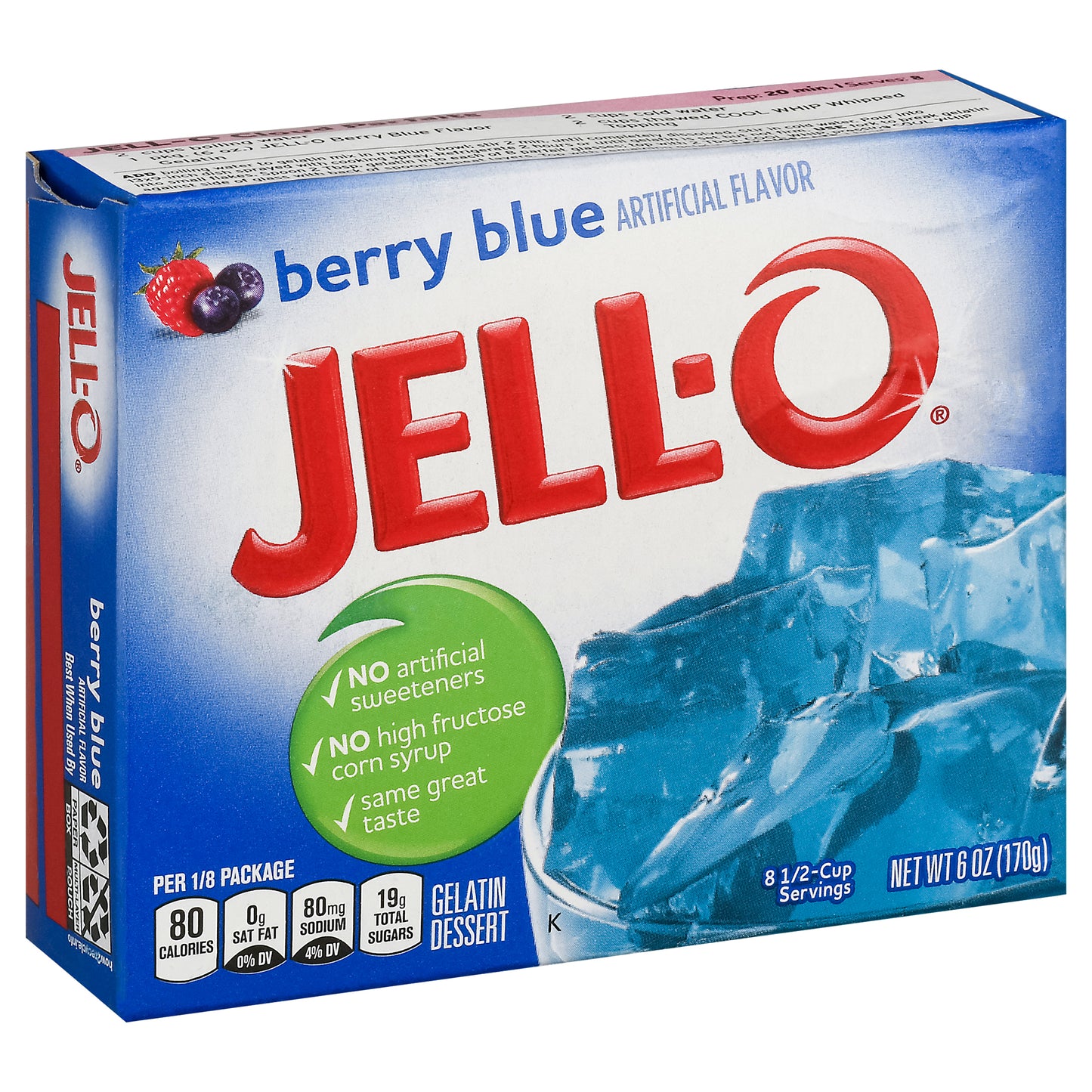 Jell-o Berry Blue Gelatin Dessert 6 oz