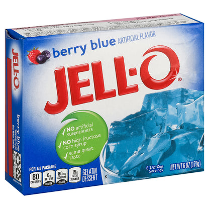 Jell-o Berry Blue Gelatin Dessert 6 oz