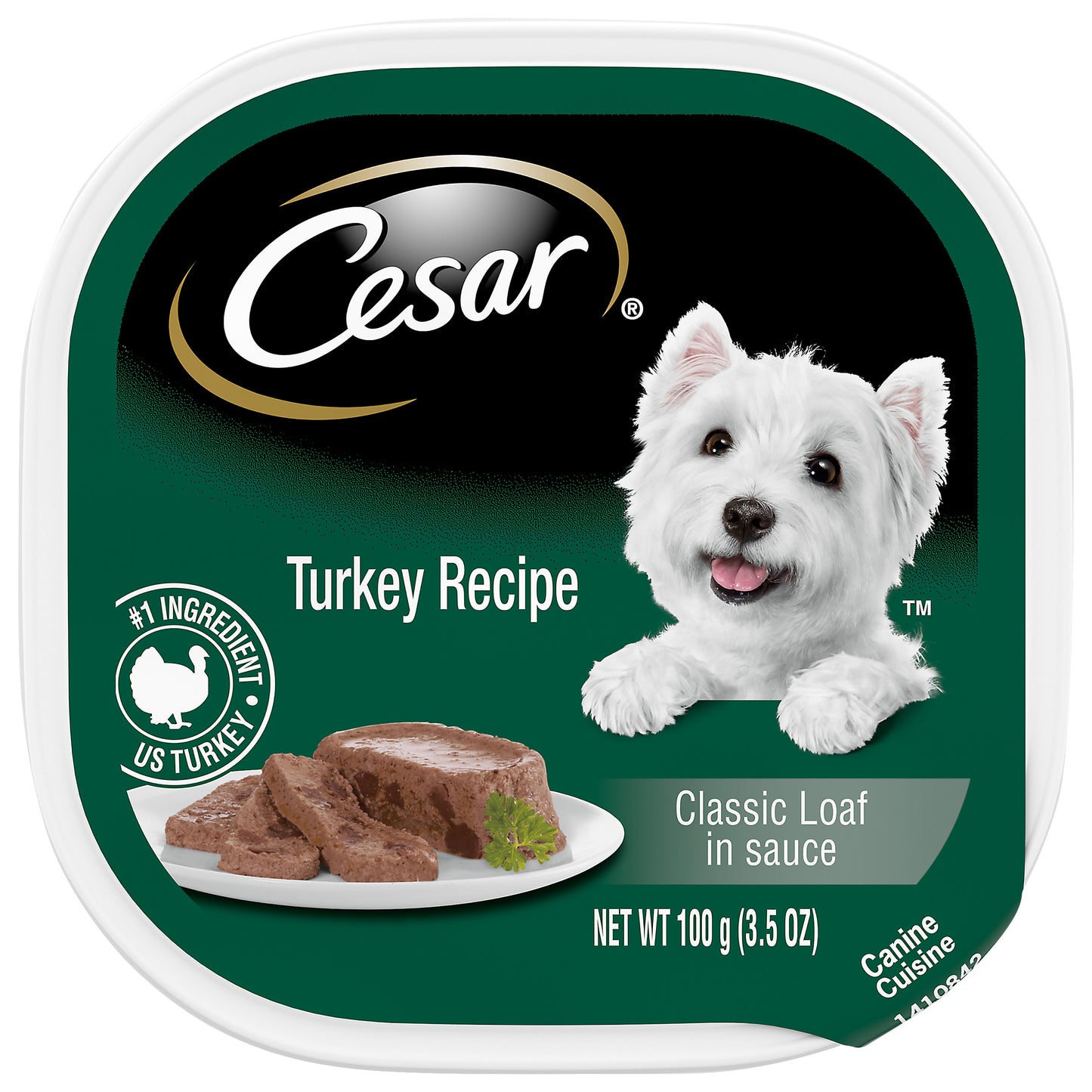 Cesar® Turkey Recipe Classic Loaf in Sauce Canine Cuisine 3.5 oz. Tray