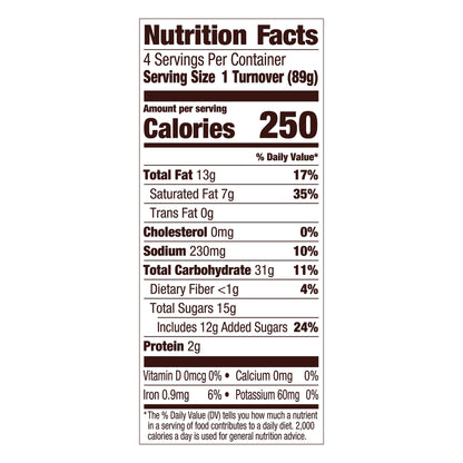 PEPPERIDGE FARM Peach Turnovers 4 ea
