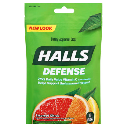 Halls Defense Assorted Citrus Drops 30 ea