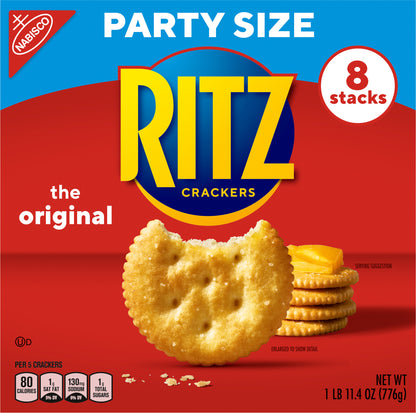 MONDELEZ GLOBAL LLC (SNACKS US) Ritz Crackers Party Size Carton HFS 581263 BE Update 27.4oz English