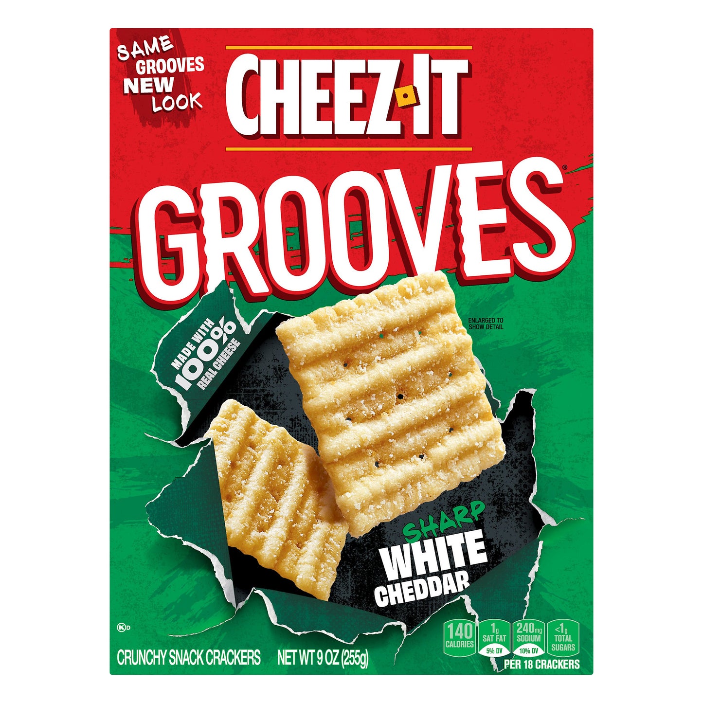 Cheez-It Grooves Sharp White Cheddar Crunchy Snack Crackers 9 oz