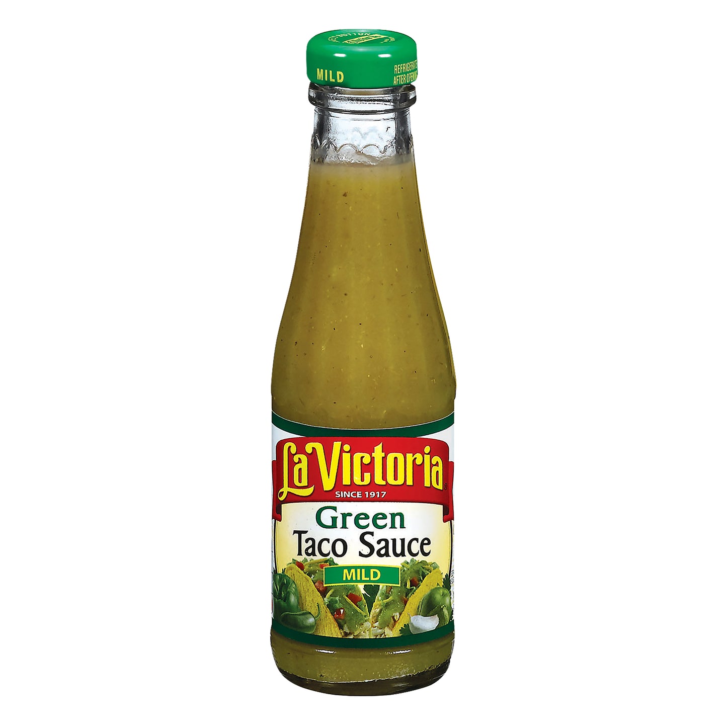 La Victoria® Mild Green Taco Sauce 8 oz. Glass Bottle