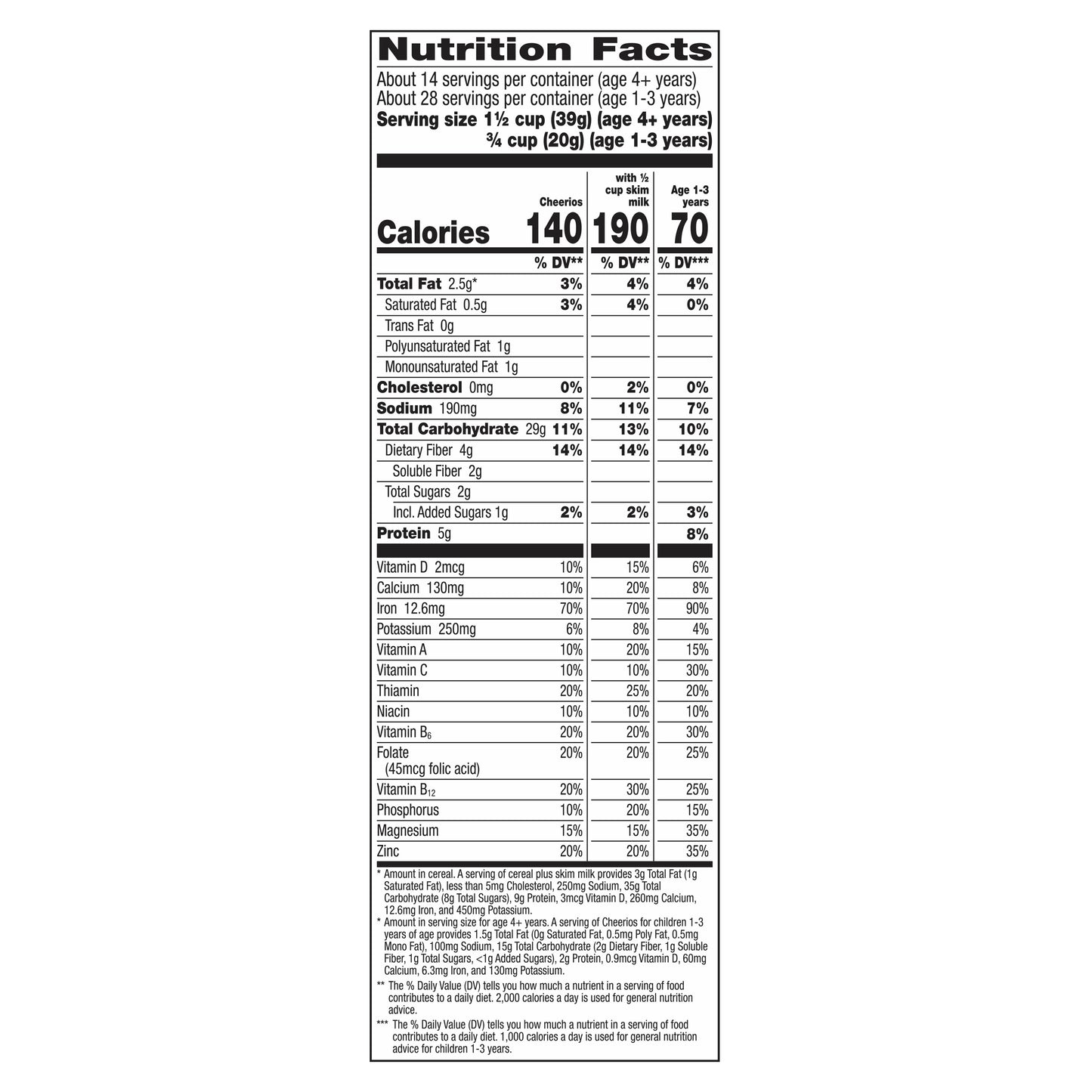 Cheerios, Breakfast Cereal with Whole Grain Oats, Gluten Free, 20 oz