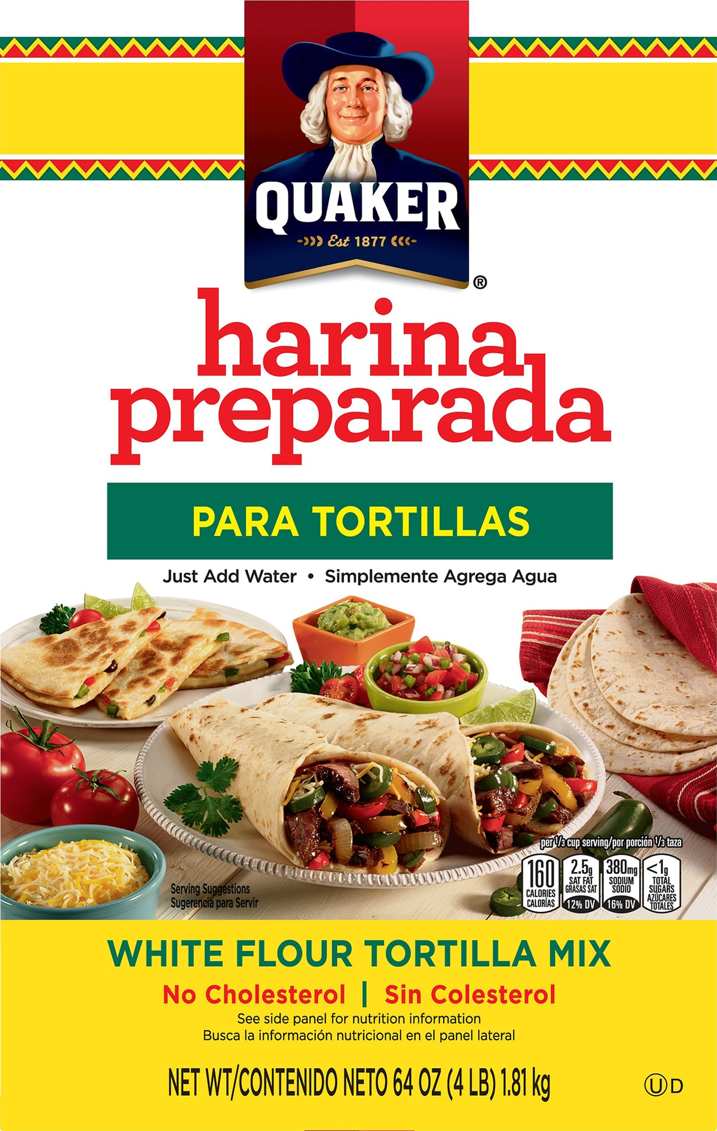 Quaker White Flour Tortilla Mix 64 oz
