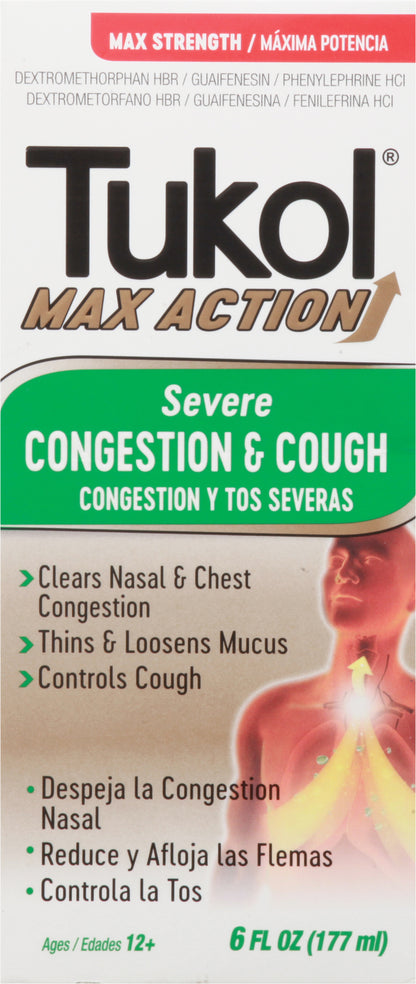 Tukol Max Action Max Strength Severe Congestion & Cough 6 oz