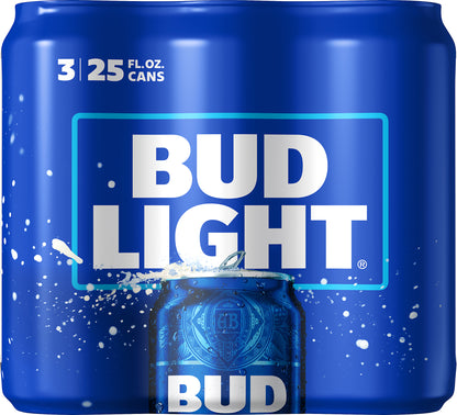 Bud Light Premium Light Lager Beer 3 ea