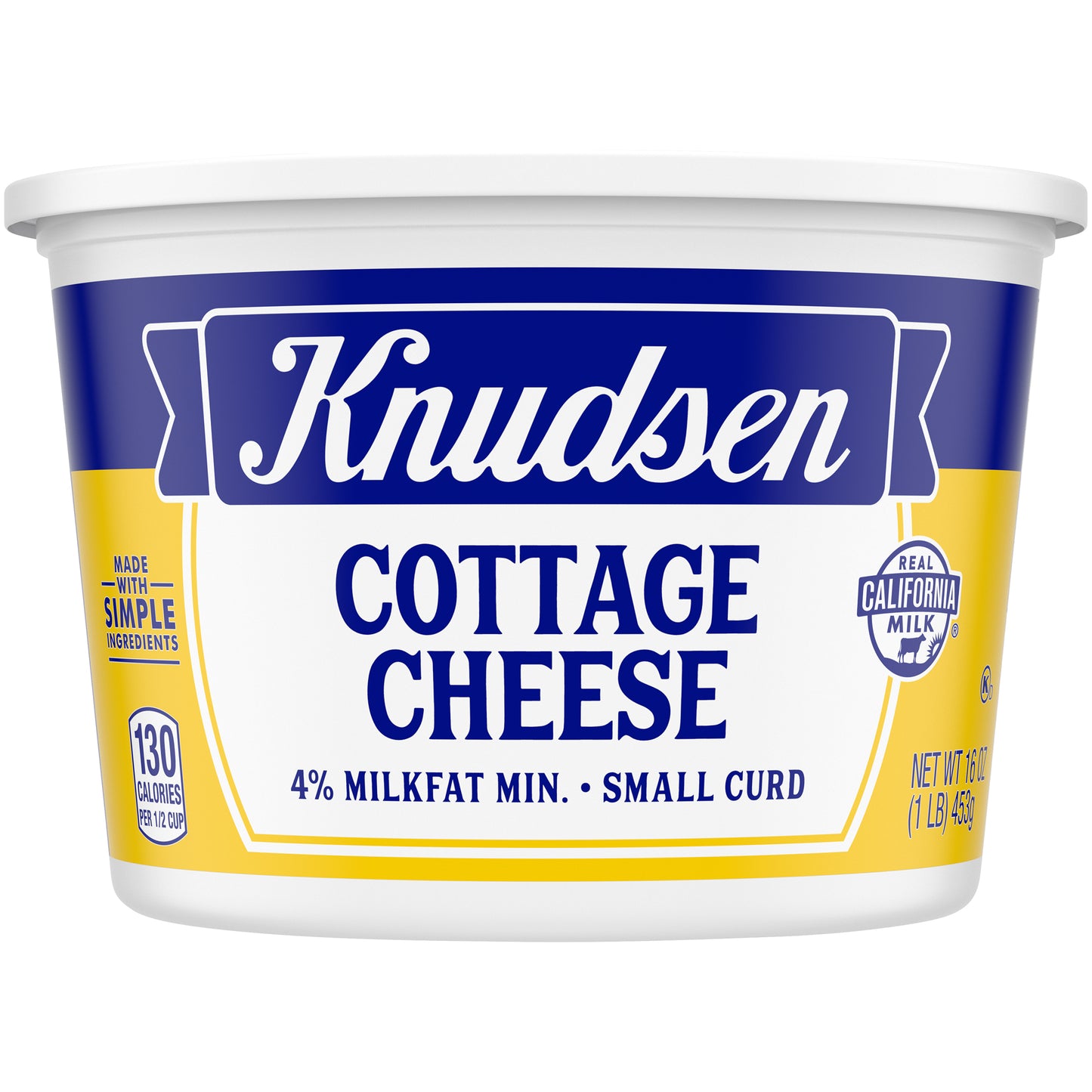 Knudsen Small Curd 4% Milkfat Cottage Cheese, 16 oz Tub