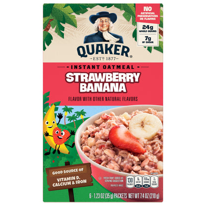 Quaker Instant Strawberry Banana Oatmeal 6 ea