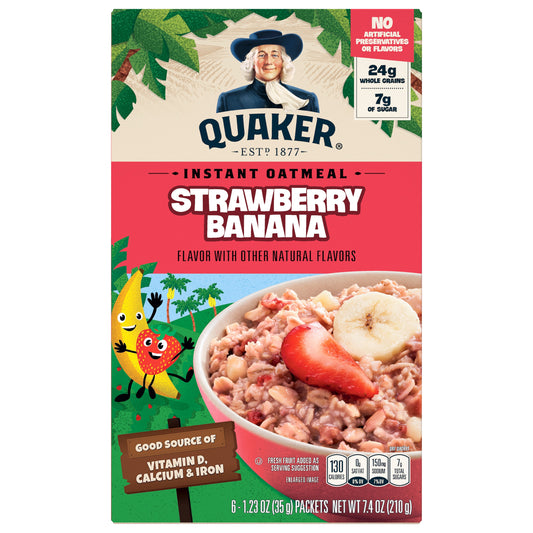 Quaker Instant Strawberry Banana Oatmeal 6 ea