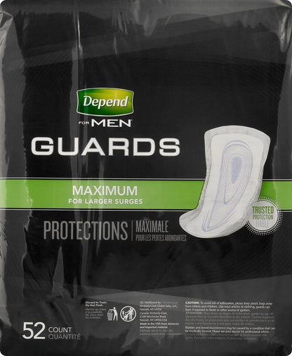 Depend For Men Maximum Guards 52 ea