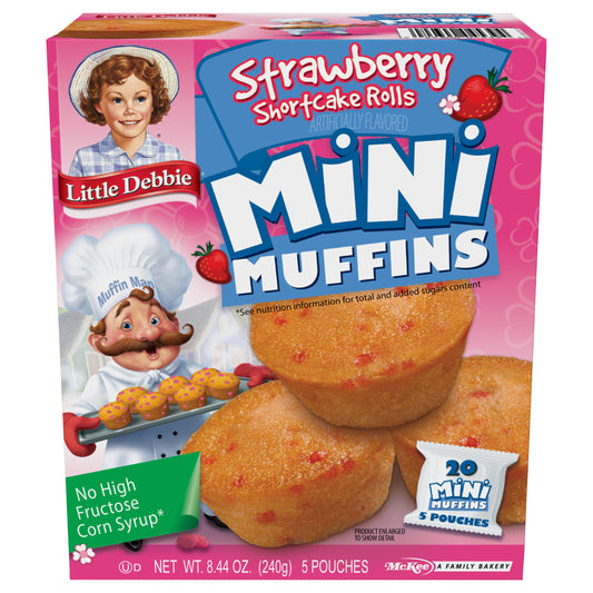 Little Debbie Mini Strawberry Shortcake Rolls Muffins 5 ea