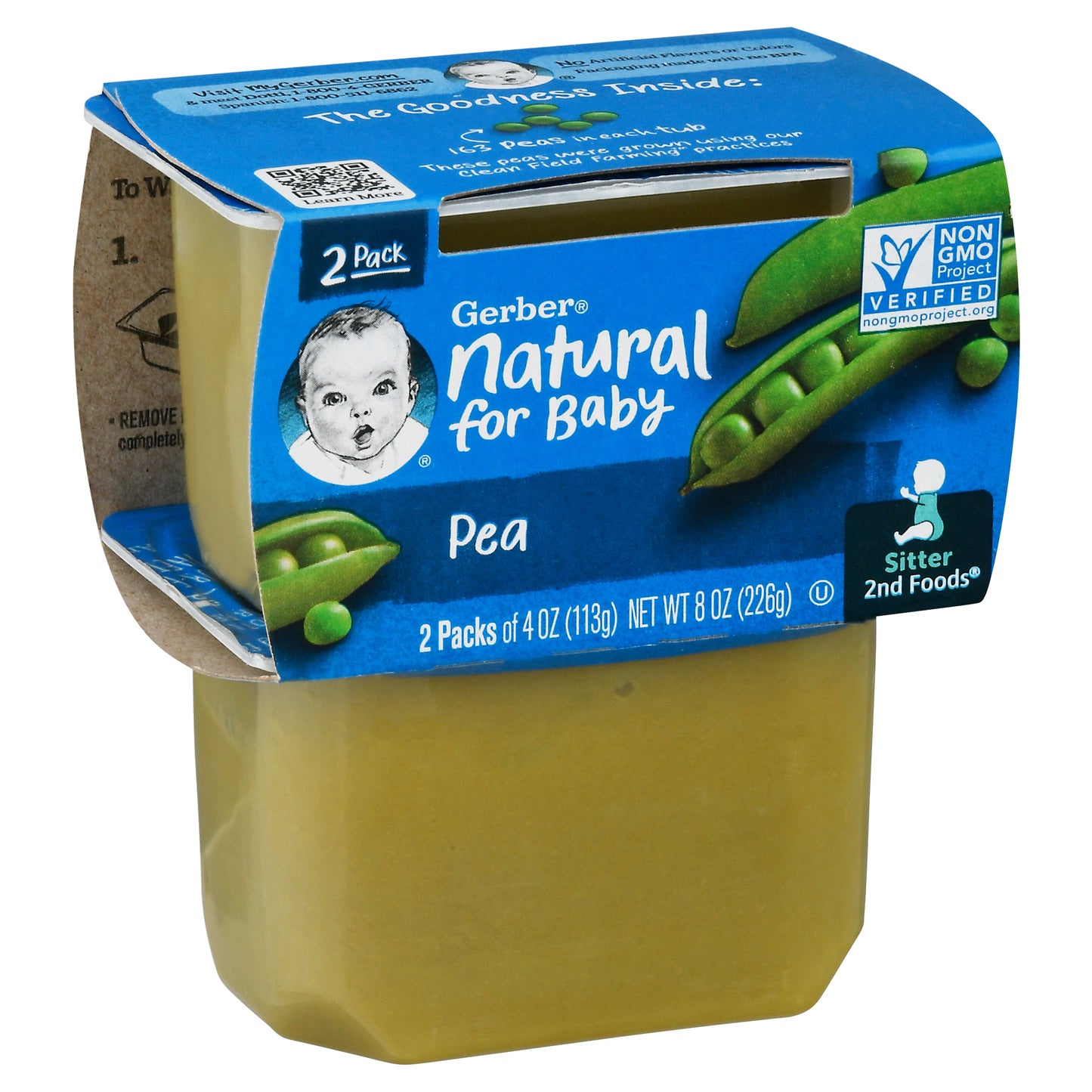 Gerber 2nd Foods 2 Pack Natural for Baby Pea 2 - 4 oz