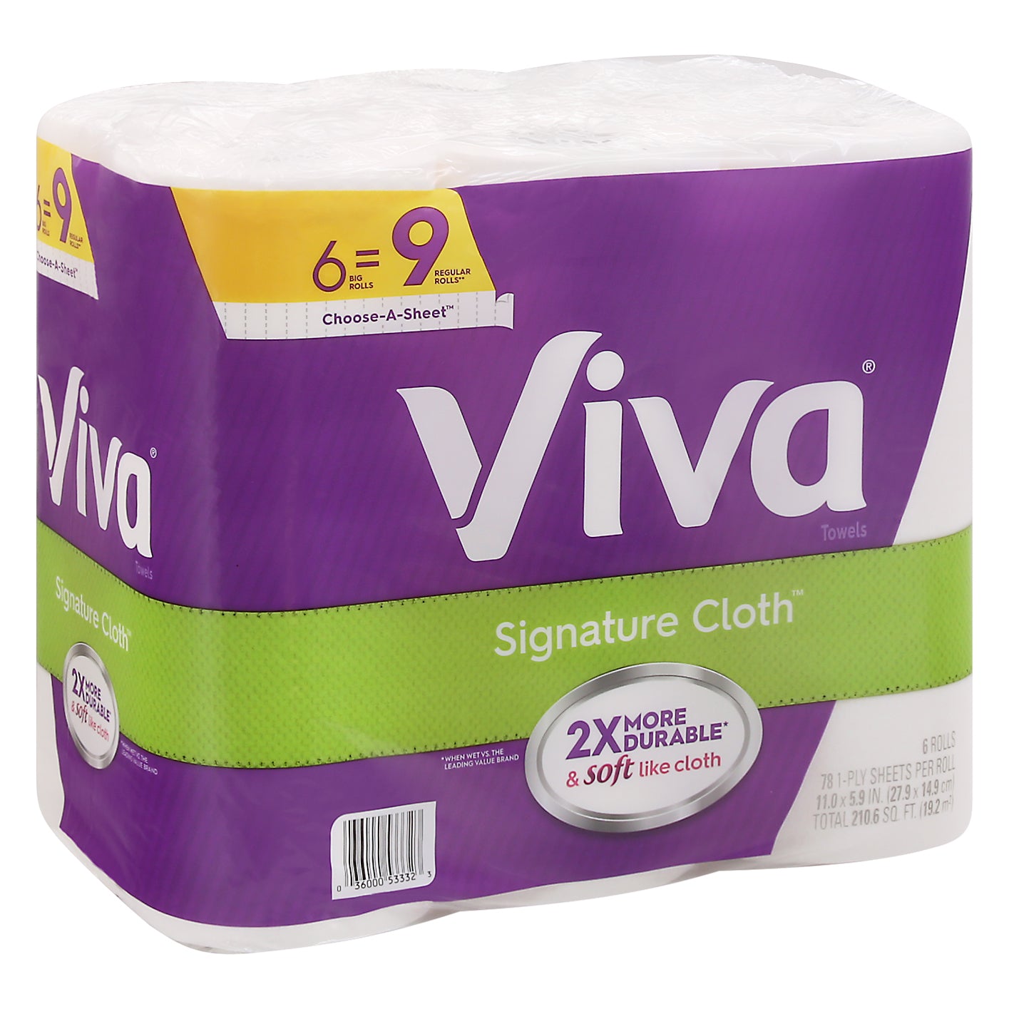 Viva Signature Cloth Big Rolls Choose-A-Sheet 1-Ply Towels 6 ea