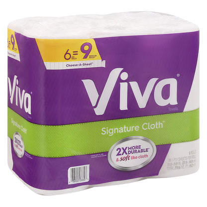 Viva Signature Cloth Big Rolls Choose-A-Sheet 1-Ply Towels 6 ea