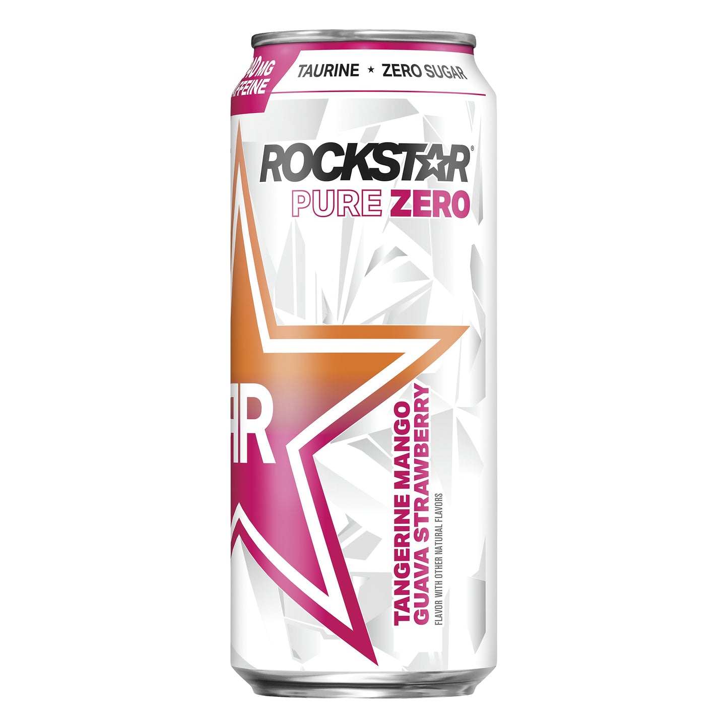 Rockstar Pure Zero Tangerine Mango Guava Strawberry Energy Drink 16 oz