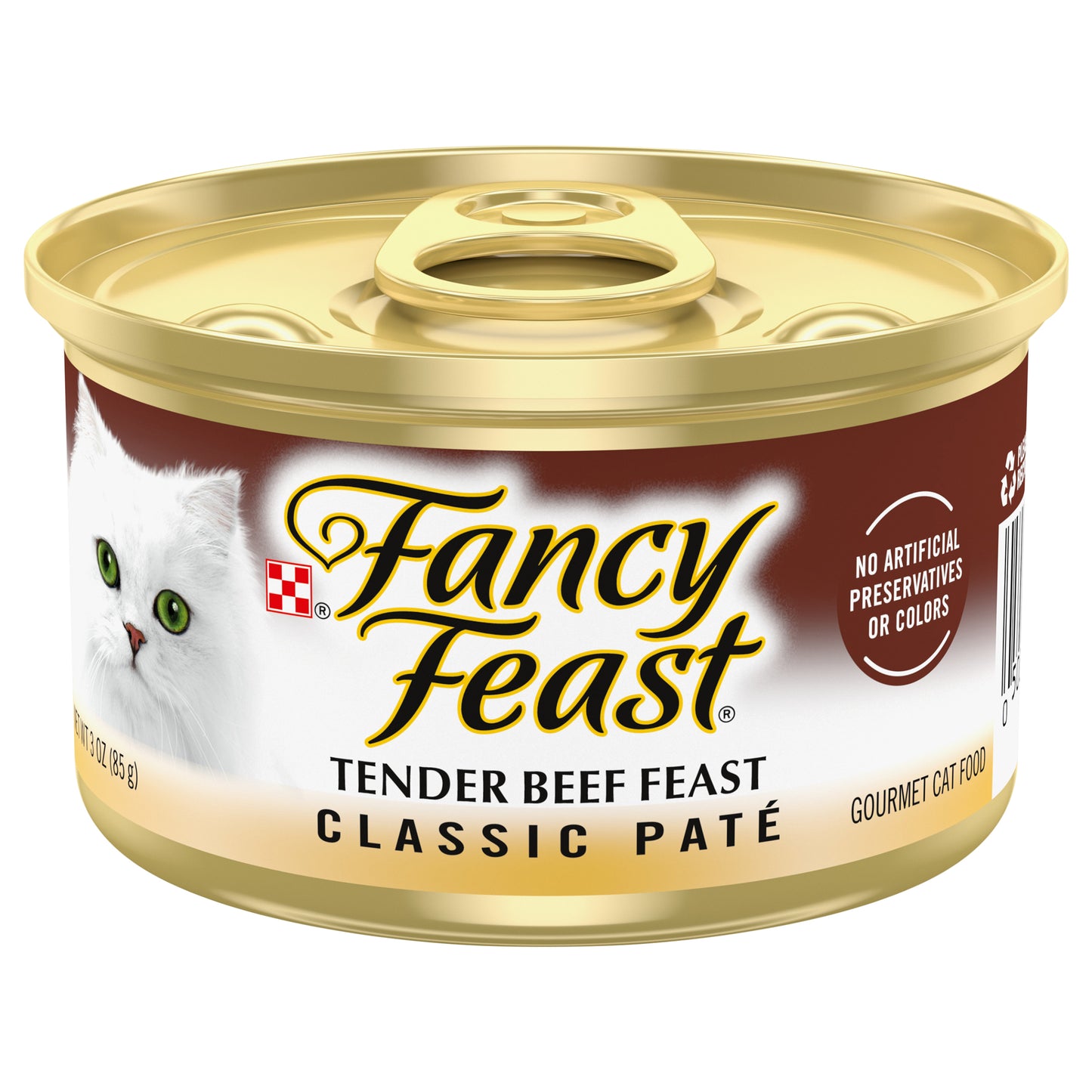 Purina Fancy Feast Grain Free Pate Wet Cat Food, Tender Beef Feast - 3 oz. Can