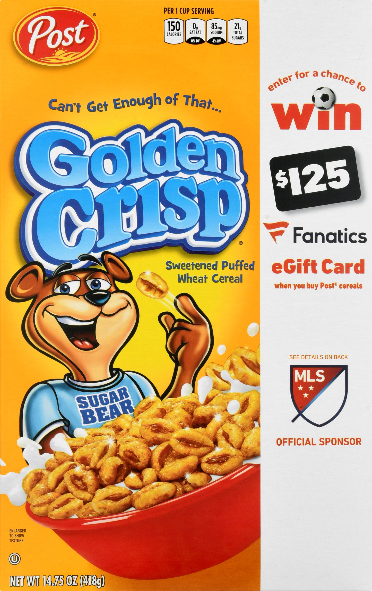 Golden Crisp Sweetened Puffed Wheat Cereal 14.75 oz