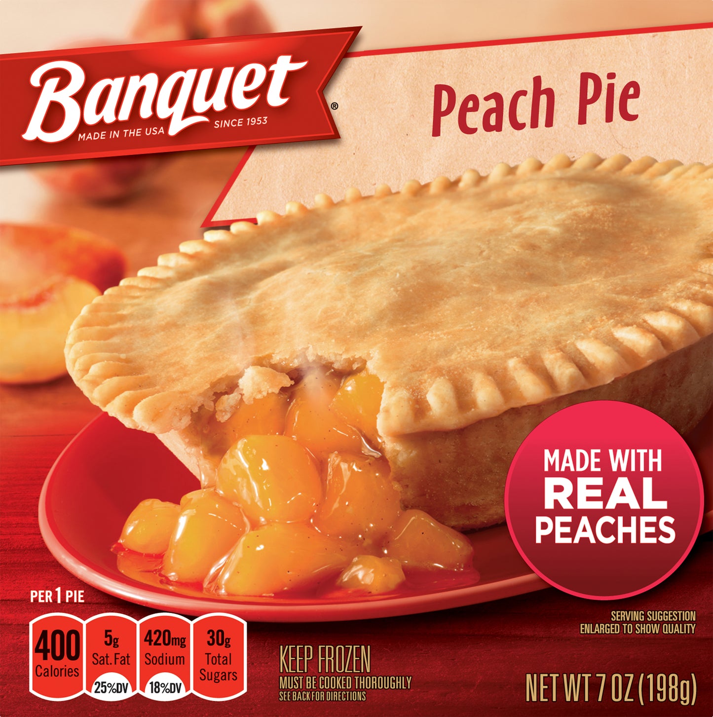 Banquet Peach Pie 7 oz