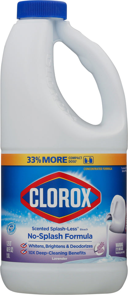 Clorox Splash-Less Lavender Scented Bleach 1.25 qt