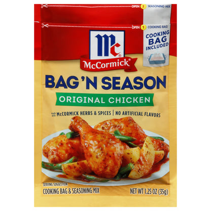 McCormick Bag 'N Season Original Chicken Cooking Bag & Seasoning Mix 1.25 oz