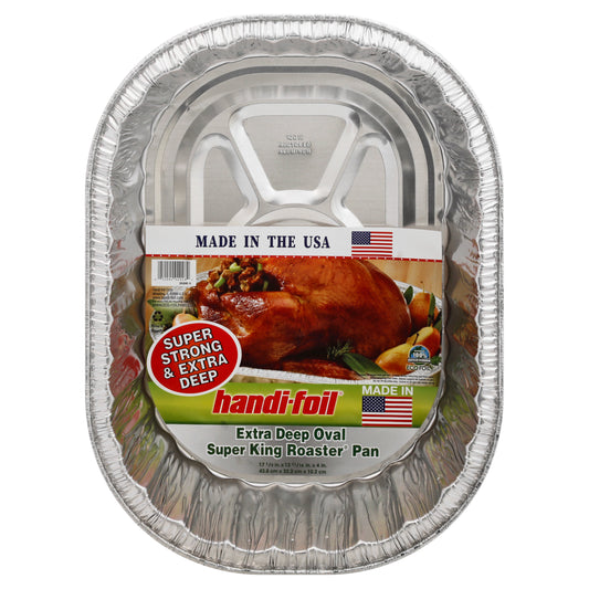 Handi Foil Extra Deep Oval Super King Roaster Pan 1 ea