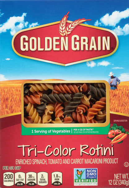 Golden Grain Tri-Color Rotini 12 oz