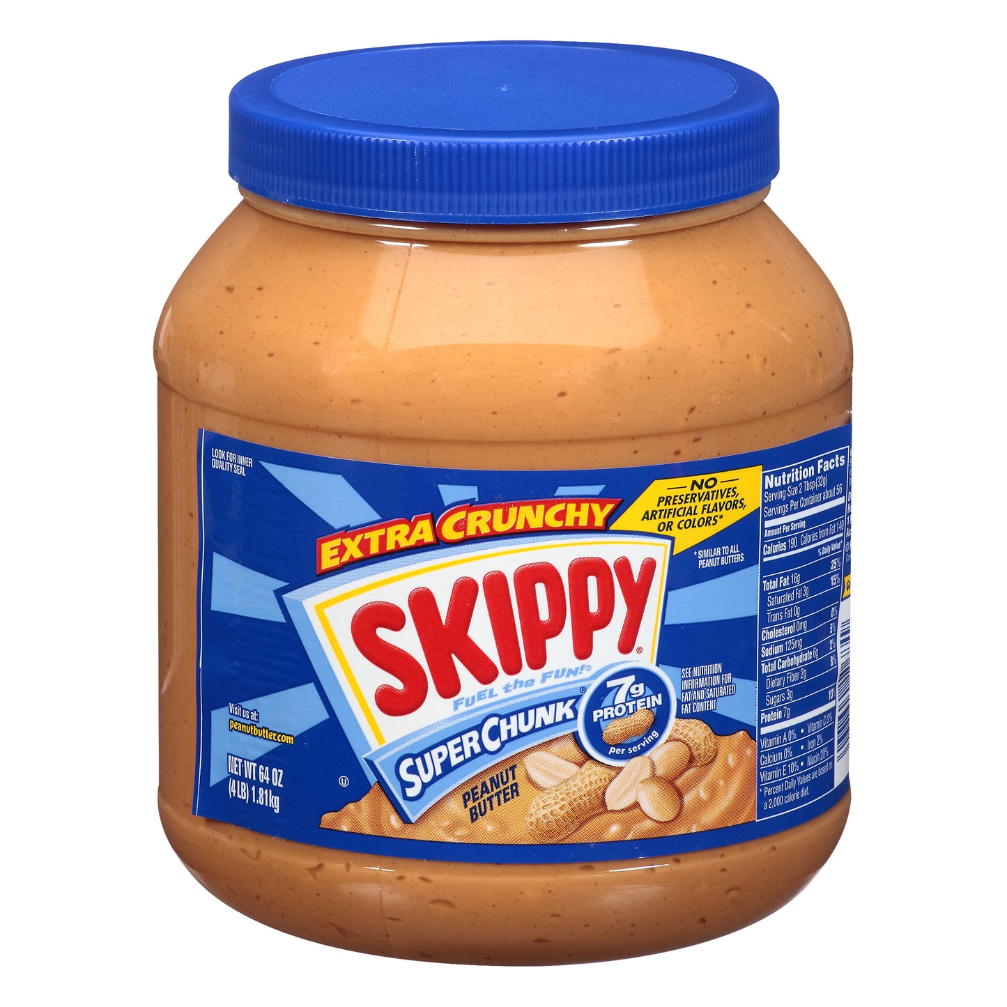 Skippy® Super Chunk® Extra Crunchy Peanut Butter 64 oz. Jar