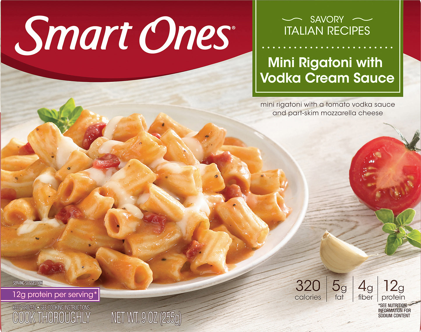 Smart Ones Mini Rigatoni With Vodka Cream Sauce, Frozen Meal, 9 oz Box